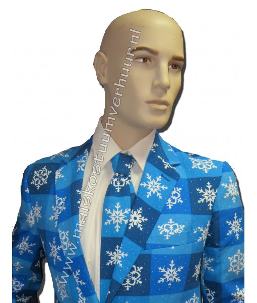 Heren Kostuum Kerst Blauw 2
